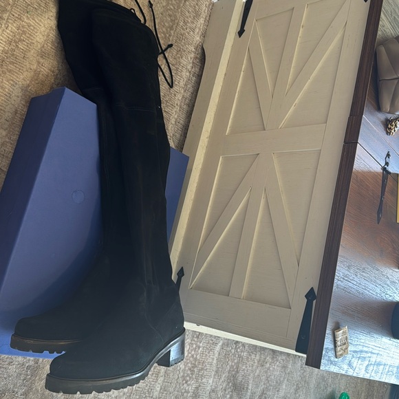 Stuart Weitzman thigh high flat boots suede - Picture 1 of 8